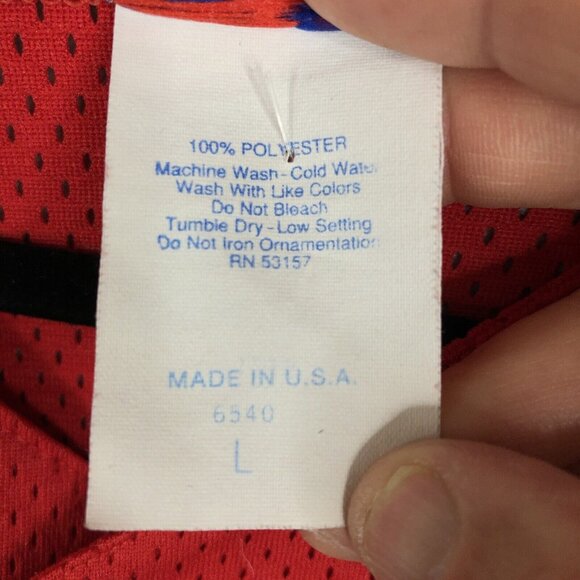 Vintage Majestic New York Yankees Jersey Men L  Red Mesh Made In USA  90s - Picture 7 of 16